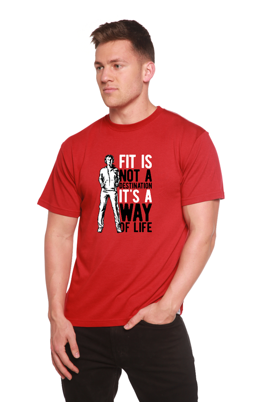 Fit is not a destination Men's Bamboo Viscose/Organic Cotton Short Sleeve Graphic T-Shirt