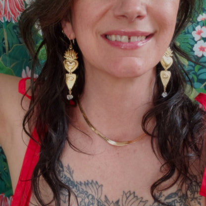 Flaming Heart Earrings