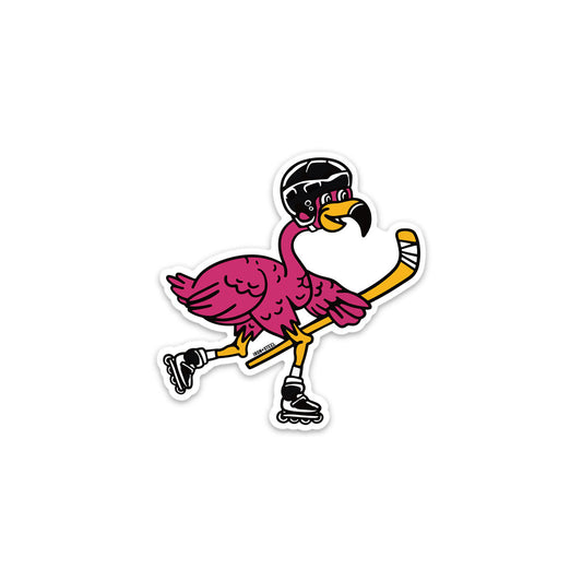 Flamingo Inline Hockey Sticker