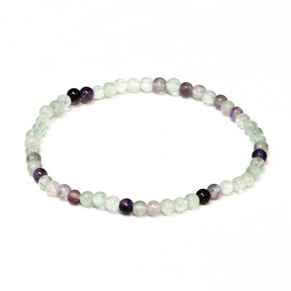 Fluorite Round Bead Bracelet - The Student's Stone