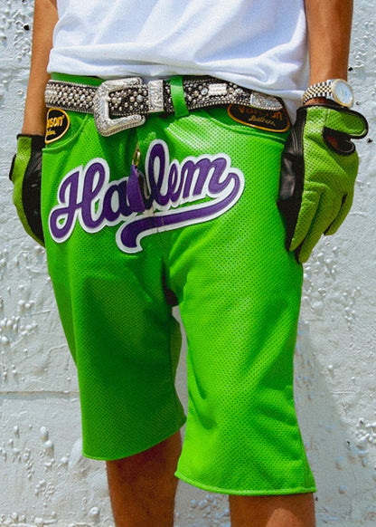 FLY GEENIUS X VANSON | LEATHER SHORTS | HARLEM - GREEN