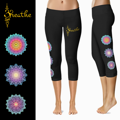 Wiccan Magick Leggings with Pockets Full or Capri Length