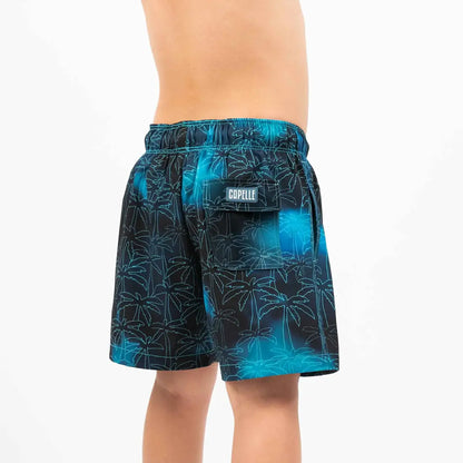 Foggy Palms Boys Hybrid Short, Swim and Play Trunk