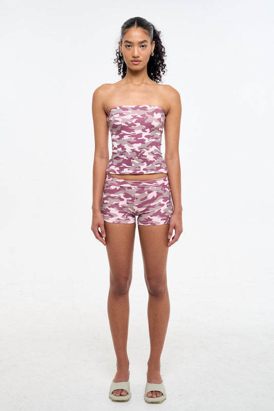 Camo Tube Top - Pink