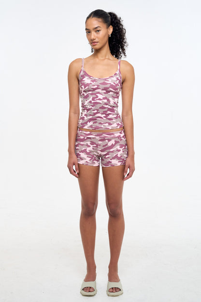 Camo Mini Shorts - Pink