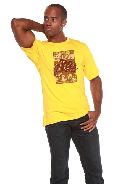 Freedom Motorcycles Men's Bamboo Viscose/Organic Cotton Short Sleeve Graphic T-Shirt