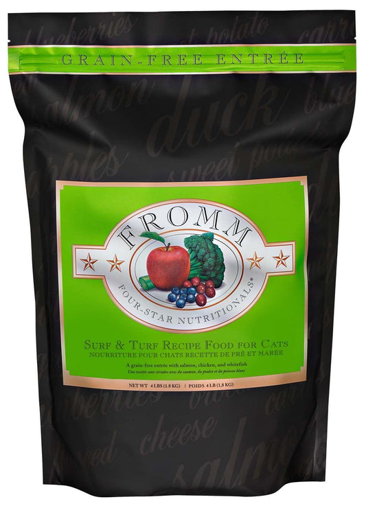 Fromm 4 Star Grain-Free Adult Surf & Turf Dry Cat Food (4lb)