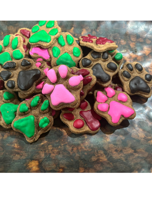 Organic Peanut Butter Frosted Paw Dog Treat