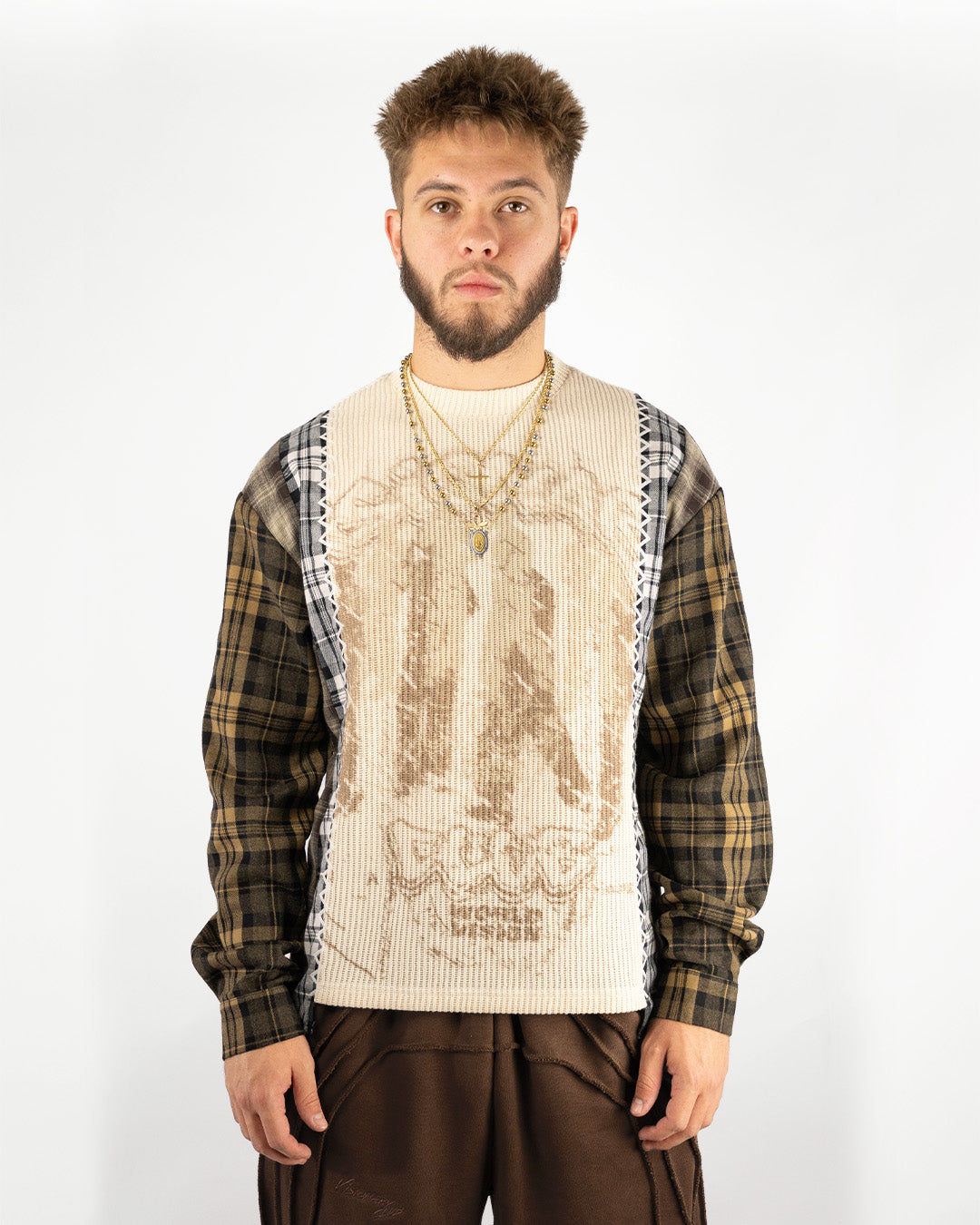 "HARVEST PATCHWORK" KNITTED FLANNEL