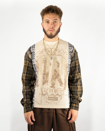 "HARVEST PATCHWORK" KNITTED FLANNEL