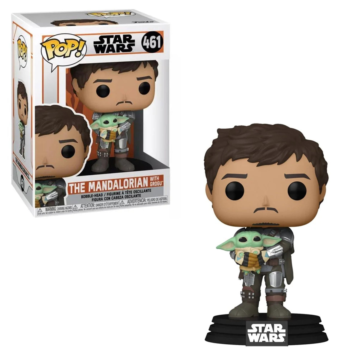 Funko Pop Star Wars: The Mandalorian with Grogu 4-Inch Vinyl Figure #461