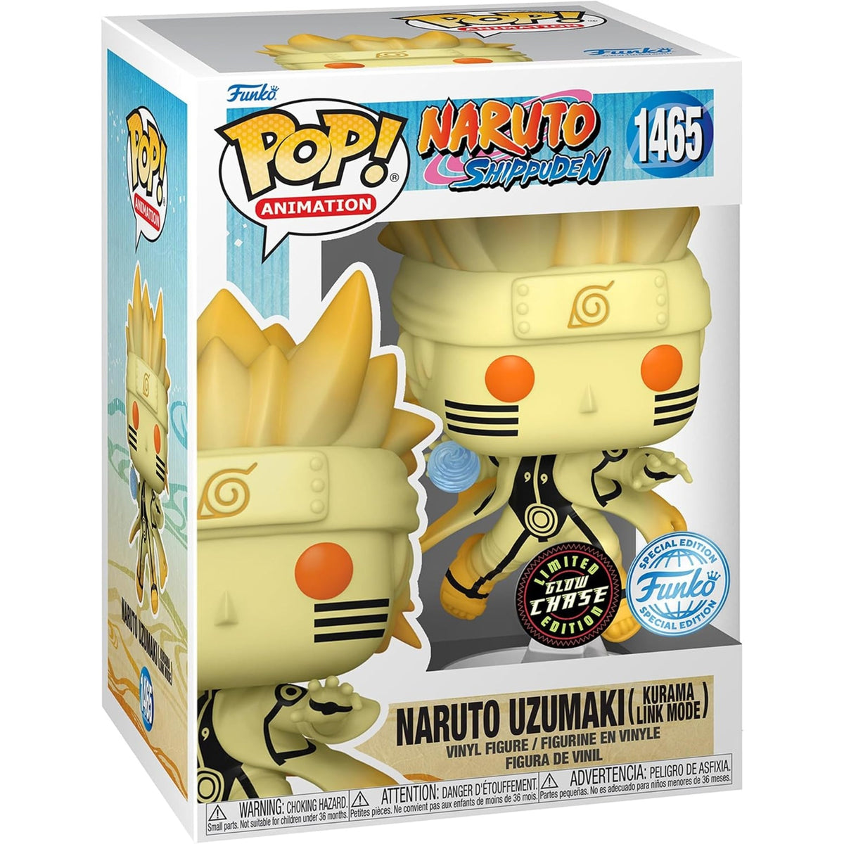 Funko Pop Naruto: Kurama Link Mode (Glow Chase) 4-Inch Vinyl Figure #1465