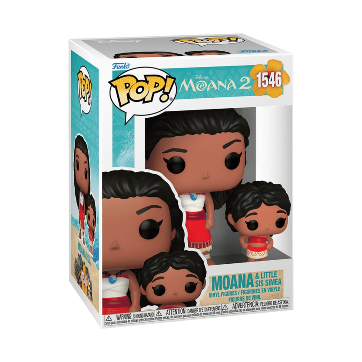 Funko Pop Disney Moana 2: Moana with Simea 4-Inch Vinyl Figure #1546