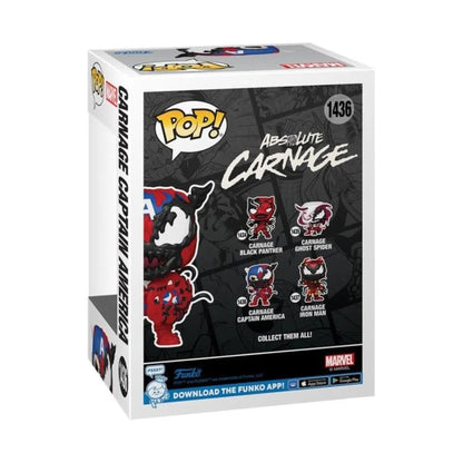 Funko Pop Marvel: Carnageized Captain America 4-Inch Vinyl Figure #1436