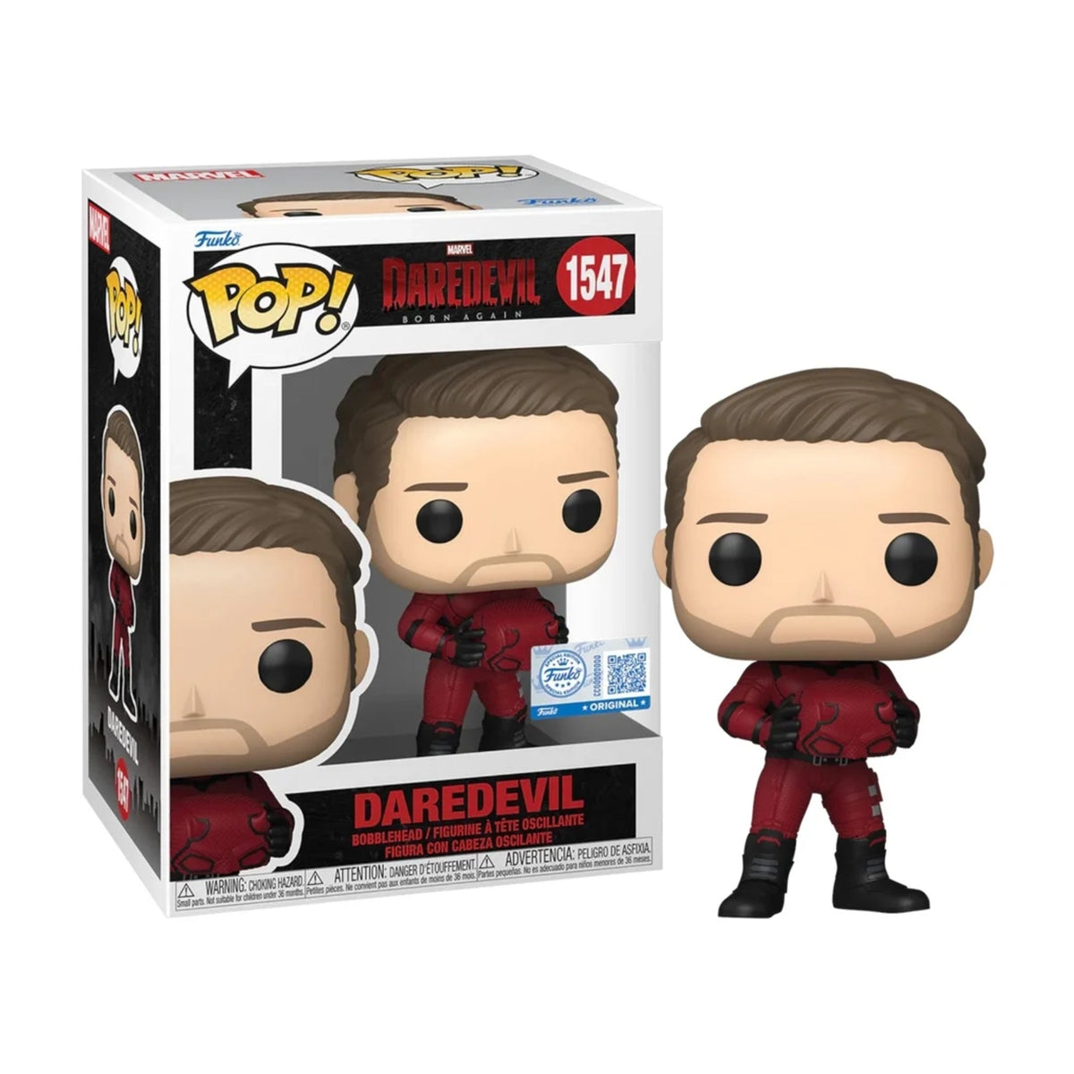 Funko Pop Marvel: Daredevil Unmasked 4-Inch Vinyl Figure #1547