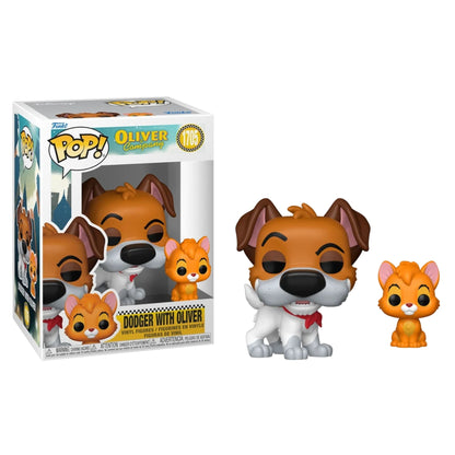 Funko Pop Oliver & Company: Dodger with Oliver 4-Inch Vinyl Figure #1705
