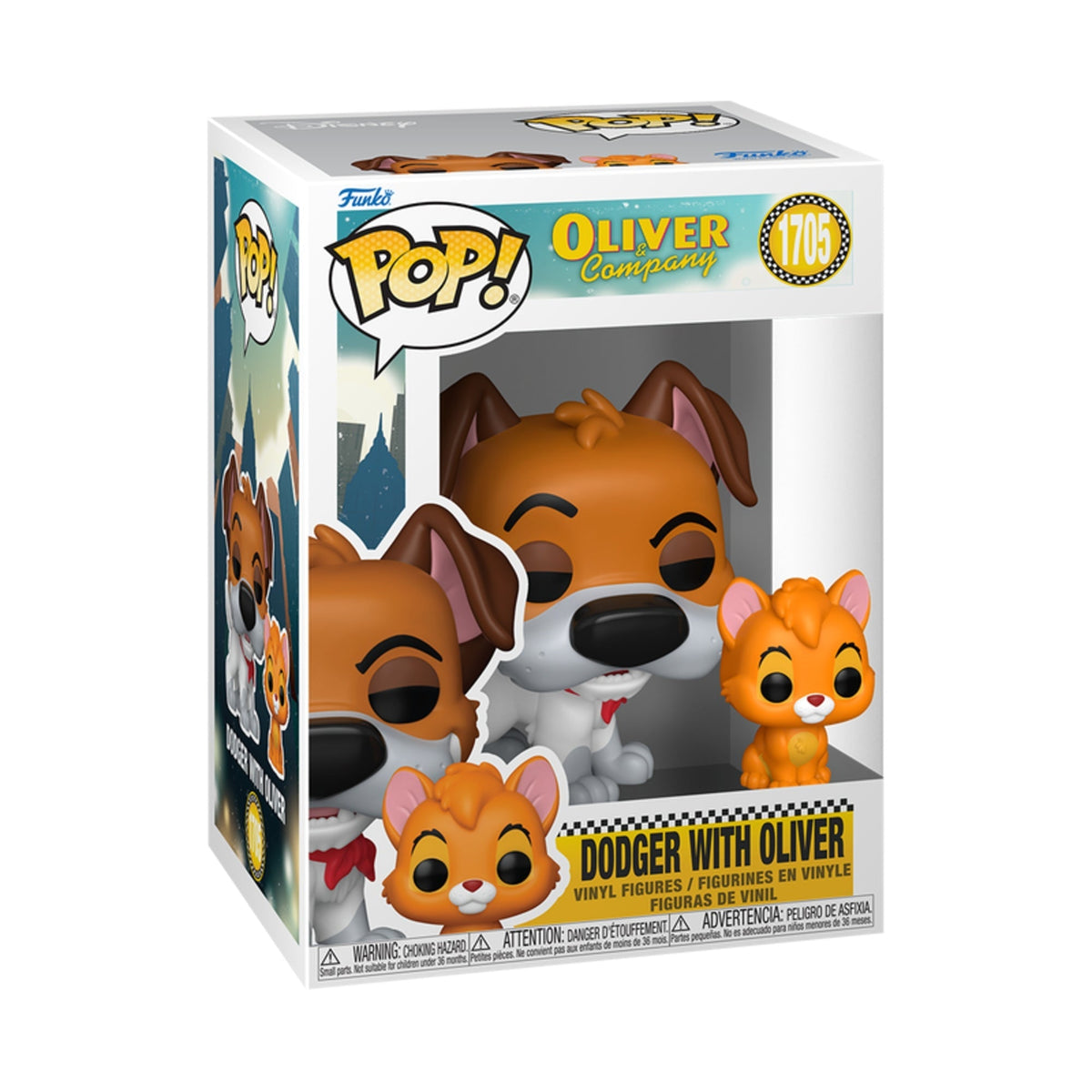 Funko Pop Oliver & Company: Dodger with Oliver 4-Inch Vinyl Figure #1705