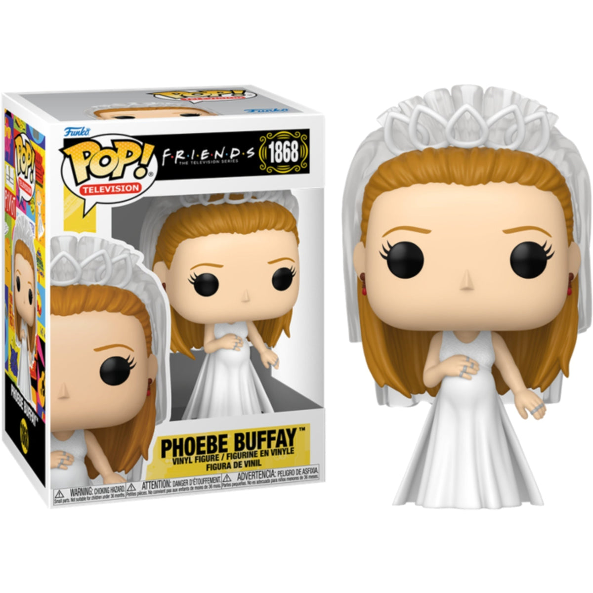 Funko Pop Friends: Phoebe Buffay (Wedding Dress) 4-Inch Vinyl Figure #1868