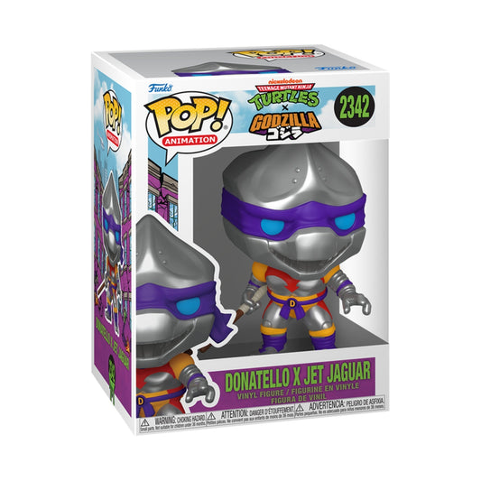Funko Pop TMNT x Godzilla: Donatello x Jet Jaguar 4-Inch Vinyl Figure #2342