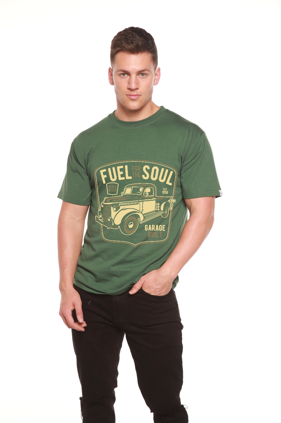 Fuel For The Soul Men's Bamboo Viscose/Organic Cotton Short Sleeve Graphic T-Shirt
