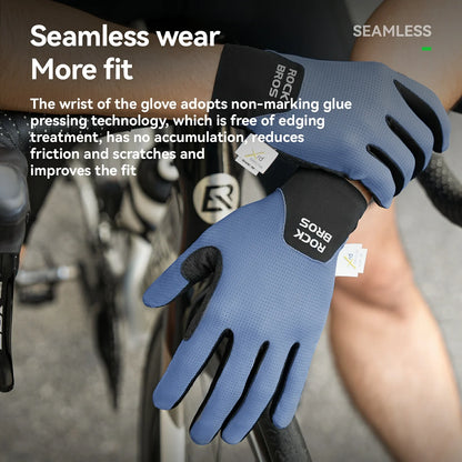 Full Finger Bike Gloves Breathable Touch screen with PORON® XRD Cushioning
