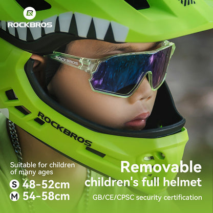 Kids Full-Face Bike Helmet Cartoon for Boys and Girls