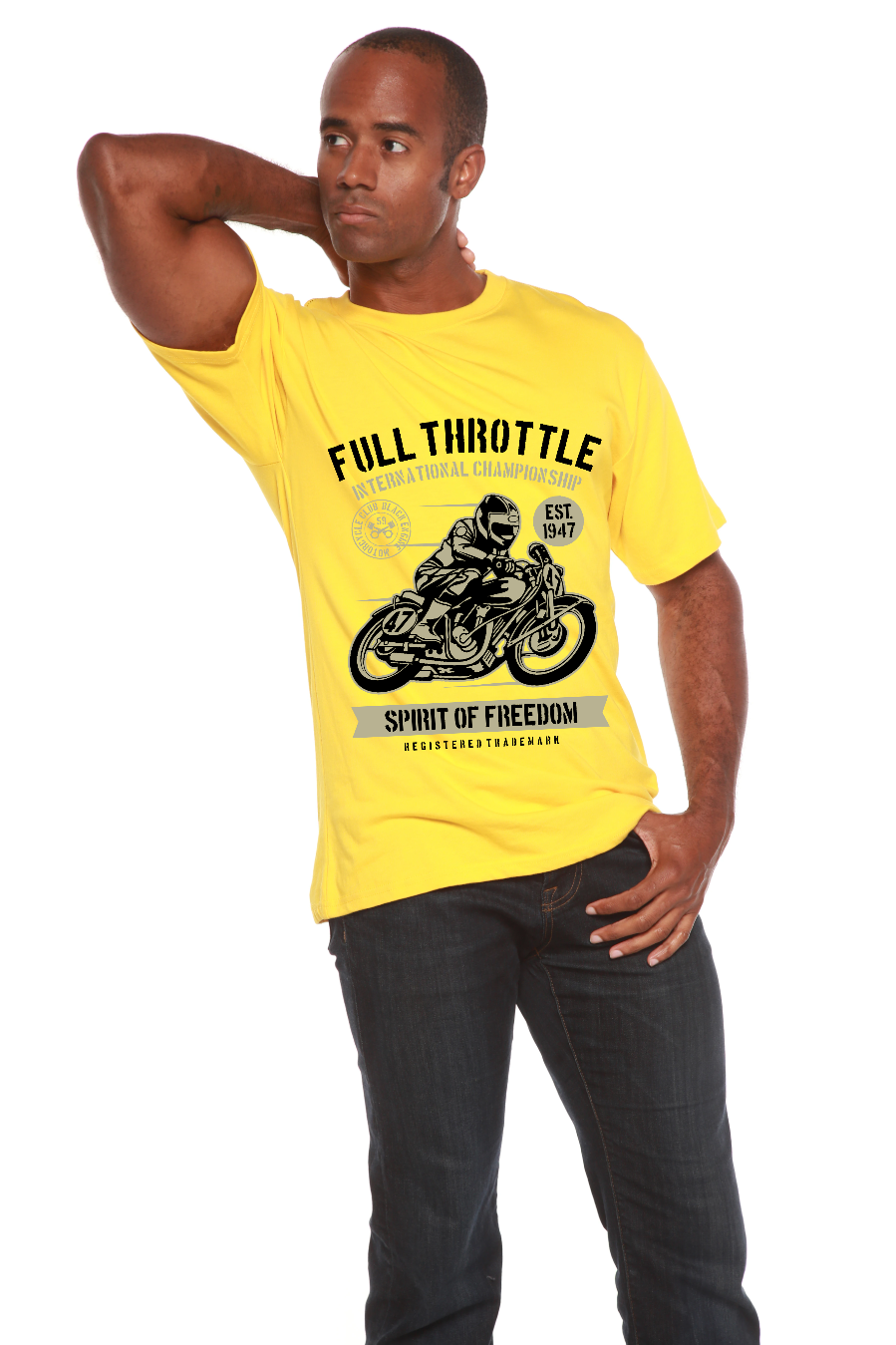 Fuul Throttle Men's Bamboo Viscose/Organic Cotton Short Sleeve Graphic T-Shirt
