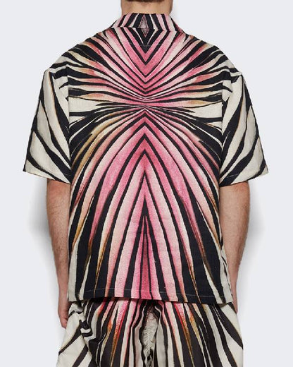 E! News Travis Kelce Pink Printed Shirt