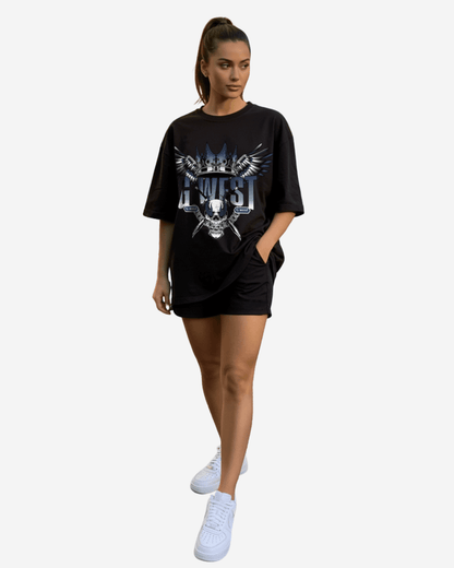 G West Crown Skull Oversized Women's T-Shirt