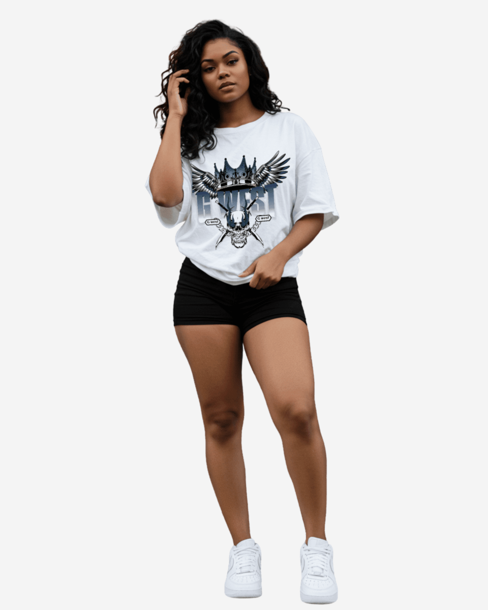 G West Crown Skull Oversized Women's T-Shirt