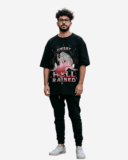 G West Hell Raised Oversized Men's T-Shirt