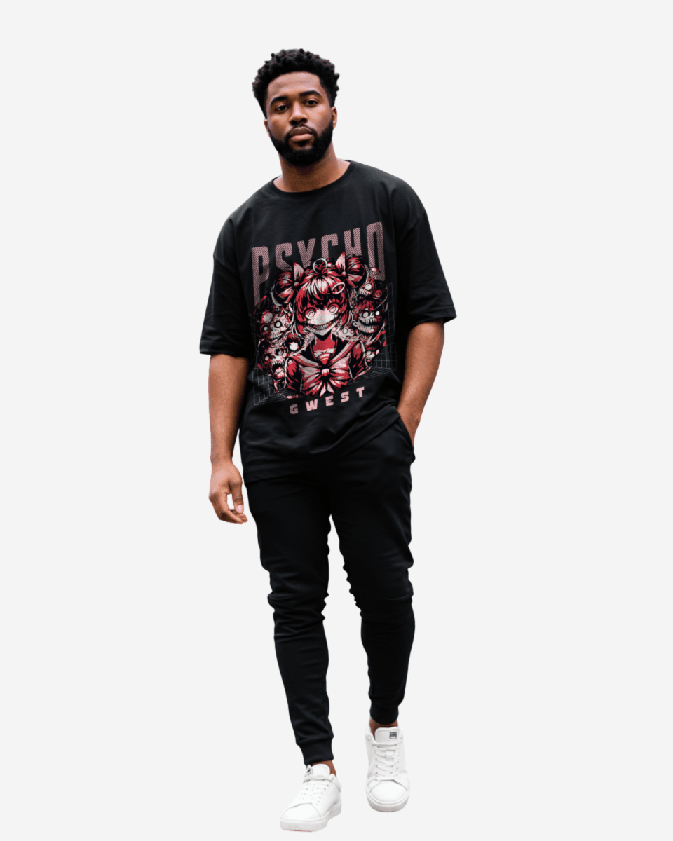 G West Psycho Madness Oversized Men's T-Shirt