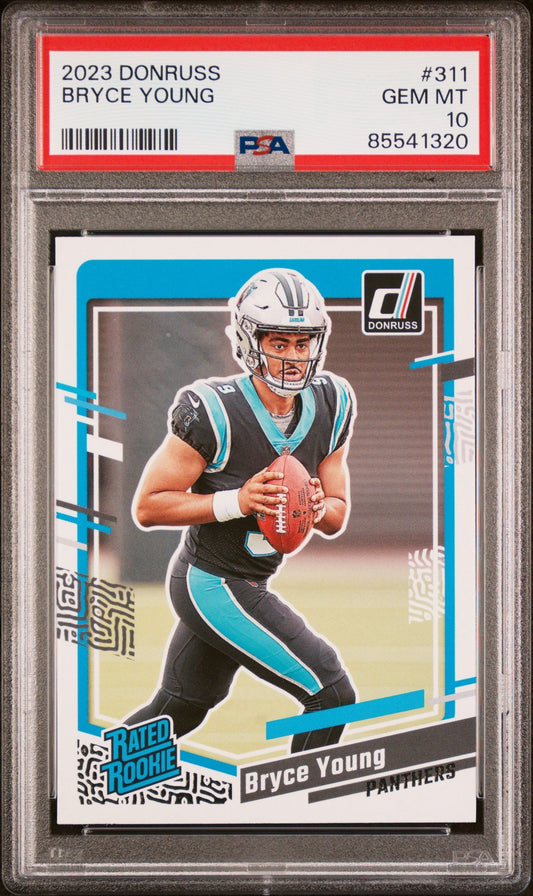 Graded 2023 Panini Donruss Bryce Young #311 Rookie RC Football Card PSA 10 Gem Mint