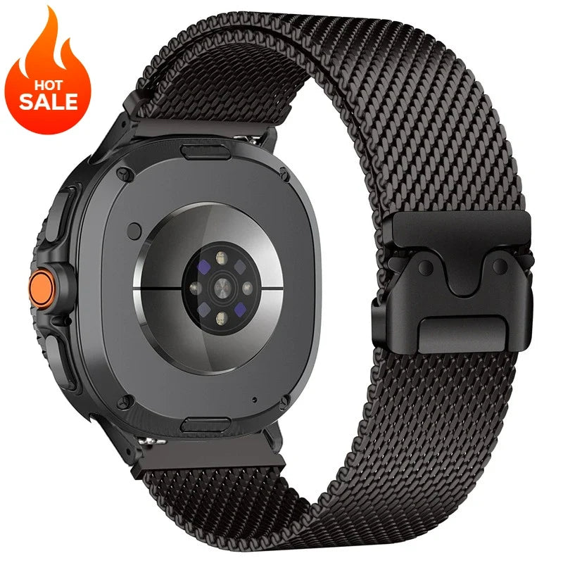 Samsung Galaxy Watch8, 8 Classic & 9 Milanese Mesh Band, Hook Clasp