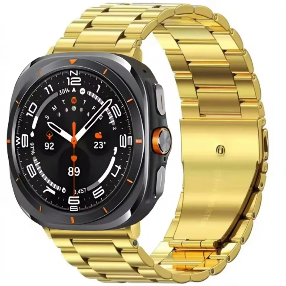 Samsung Galaxy Watch8, 8 Classic & 9 Three-Row Steel Link Band