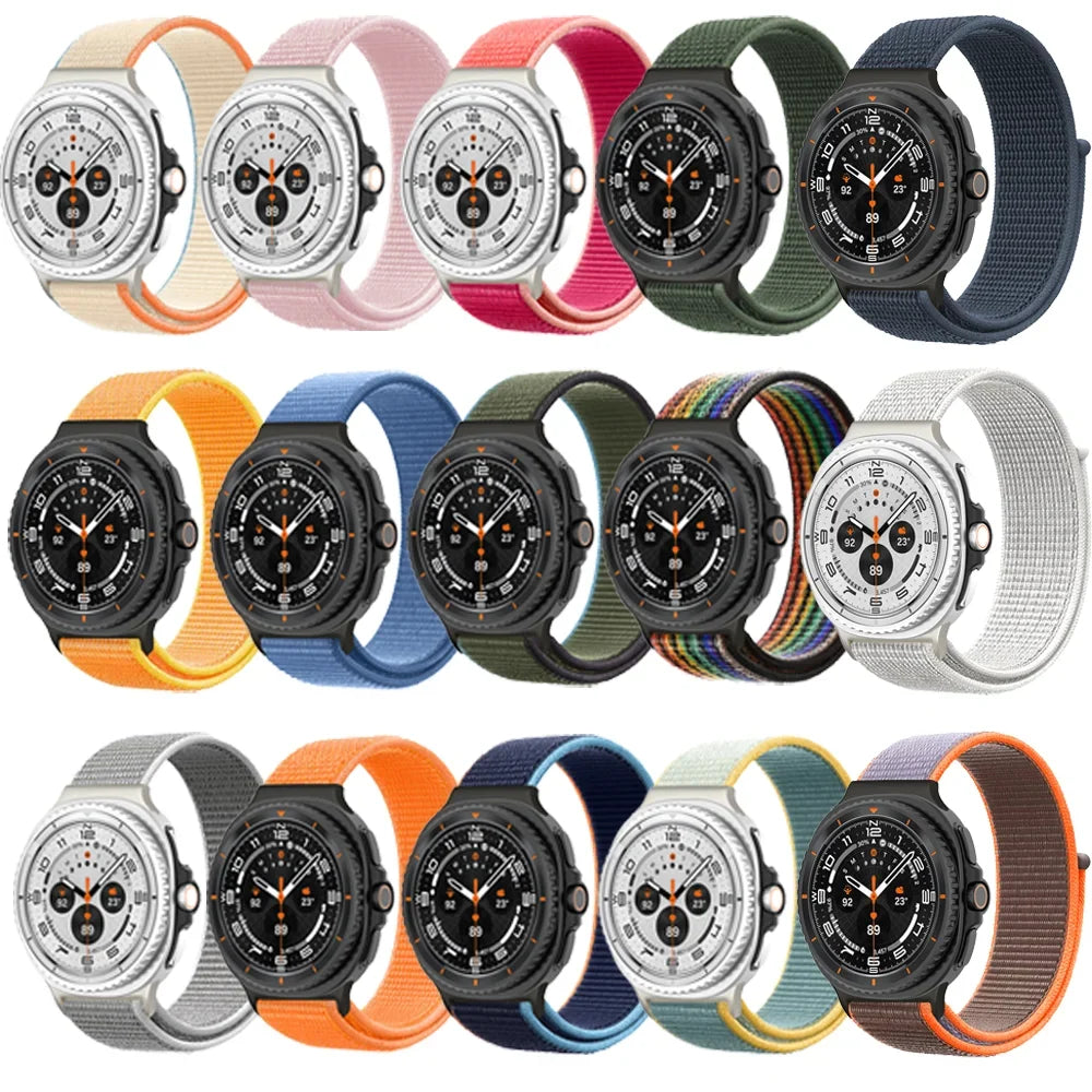 Samsung Galaxy Watch8, 8 Classic & 9 Nylon Hook-and-Loop Sport Band