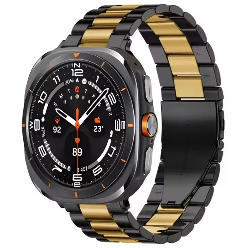 Samsung Galaxy Watch8, 8 Classic & 9 Three-Row Steel Link Band