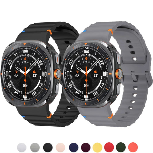 Samsung Galaxy Watch8, 8 Classic & 9 Ribbed Silicone Buckle Band