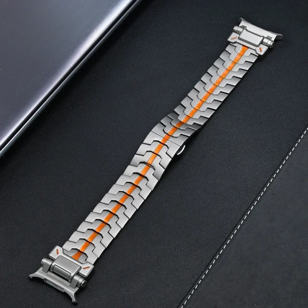 Samsung Galaxy Watch8, 8 Classic & 9 Steel Link Band, Stripe Options