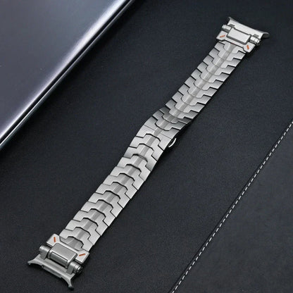 Samsung Galaxy Watch8, 8 Classic & 9 Steel Link Band, Stripe Options