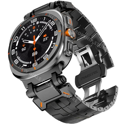 Samsung Galaxy Watch8, 8 Classic & 9 Steel Link Band, Stripe Options