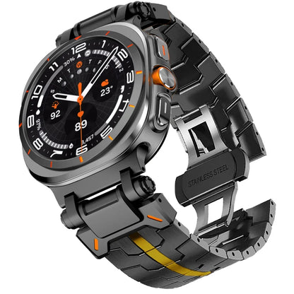 Samsung Galaxy Watch8, 8 Classic & 9 Steel Link Band, Stripe Options