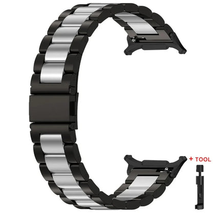 Samsung Galaxy Watch8, 8 Classic & 9 Three-Row Steel Link Band