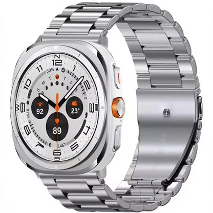 Samsung Galaxy Watch8, 8 Classic & 9 Three-Row Steel Link Band