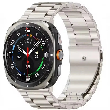 Samsung Galaxy Watch8, 8 Classic & 9 Three-Row Steel Link Band