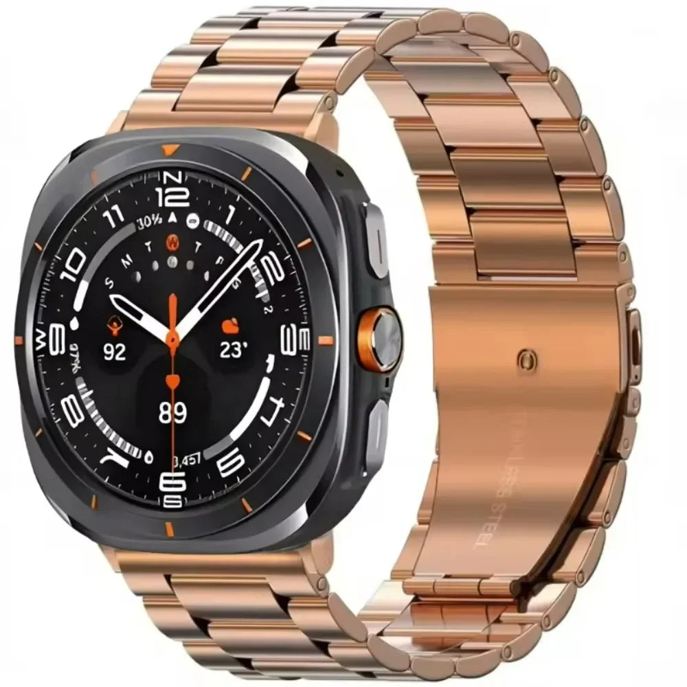 Samsung Galaxy Watch8, 8 Classic & 9 Three-Row Steel Link Band