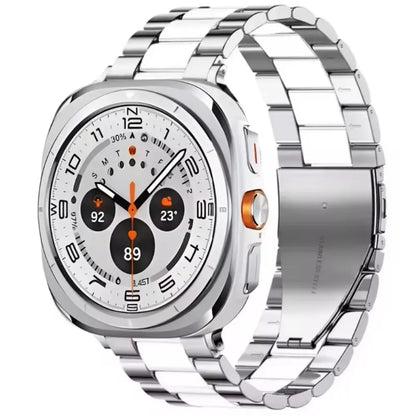 Samsung Galaxy Watch8, 8 Classic & 9 Three-Row Steel Link Band