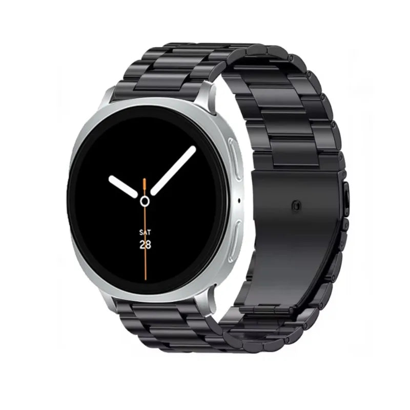 Samsung Galaxy Watch8, 8 Classic & 9 Three-Row Steel Link Band