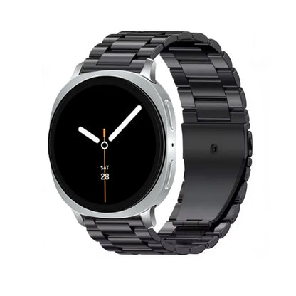 Samsung Galaxy Watch8, 8 Classic & 9 Three-Row Steel Link Band