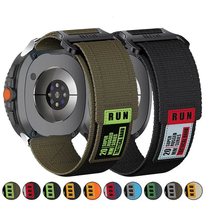 Samsung Galaxy Watch8, 8 Classic & 9 Rugged Nylon Band, RUN Label